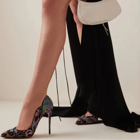 Christian Louboutin Hot Chick starlight Strass Crystal 100mm heels RETAIL 3,295
